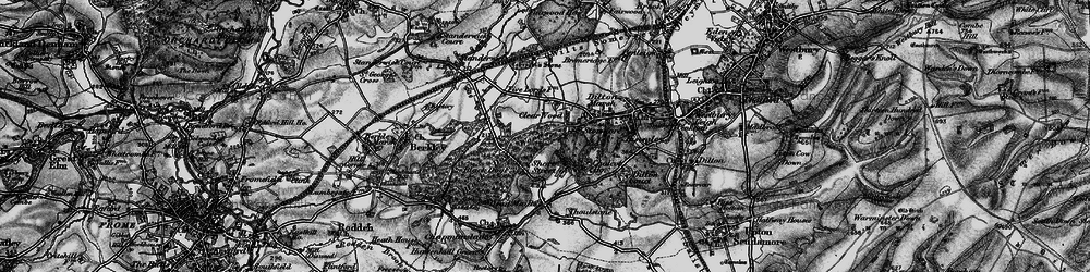 Old map of Black Dog Woods in 1898