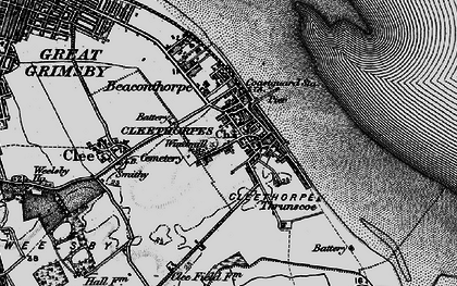 Old map of Cleethorpes in 1895