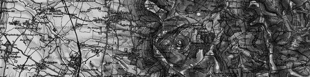 Old map of Cleeve Hill in 1896