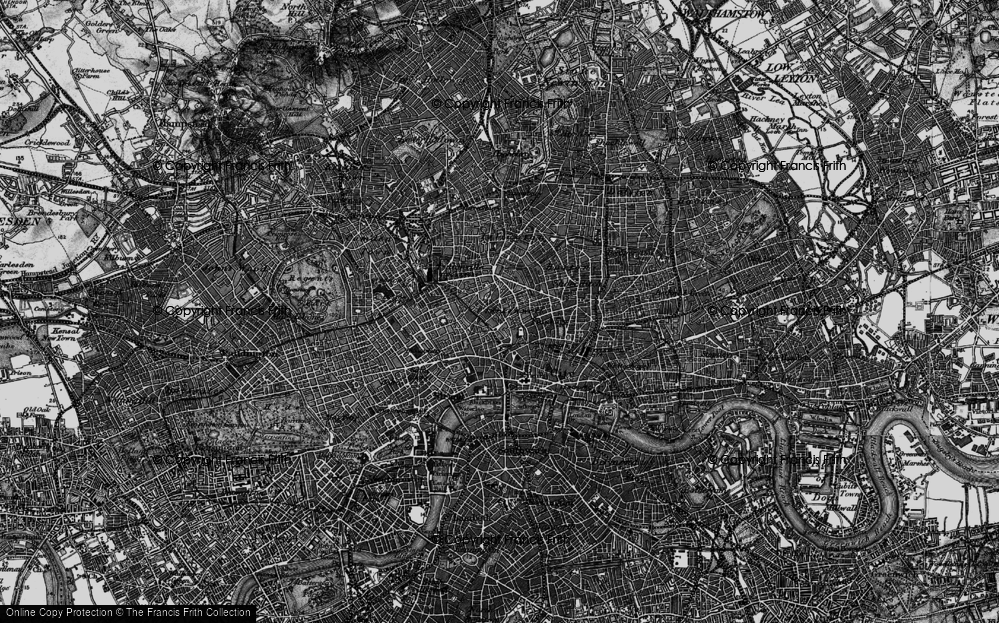 Old Map of Clerkenwell, 1896 in 1896