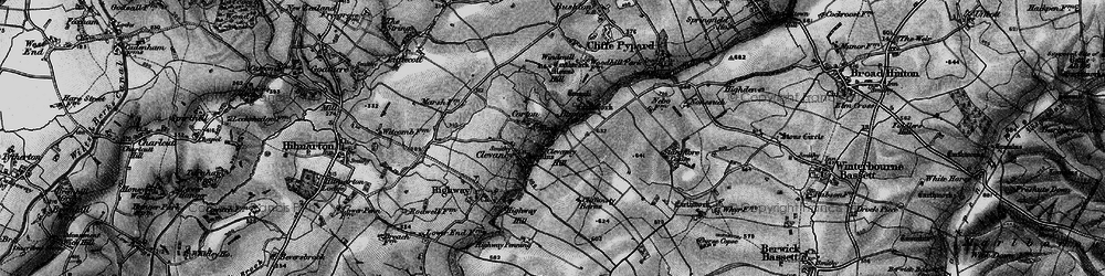 Old map of Woohill Village in 1898