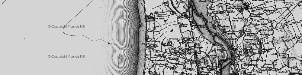 Old map of Cleveleys in 1896