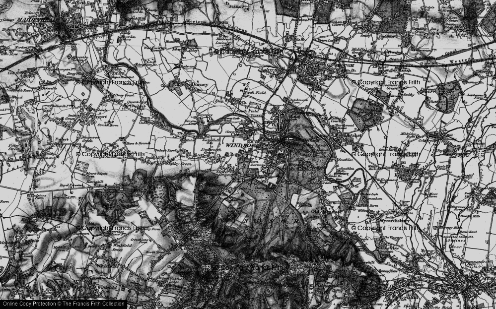 Old Map of Clewer New Town, 1896 in 1896