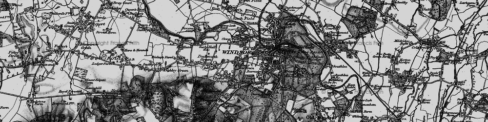 Old map of Clewer New Town in 1896