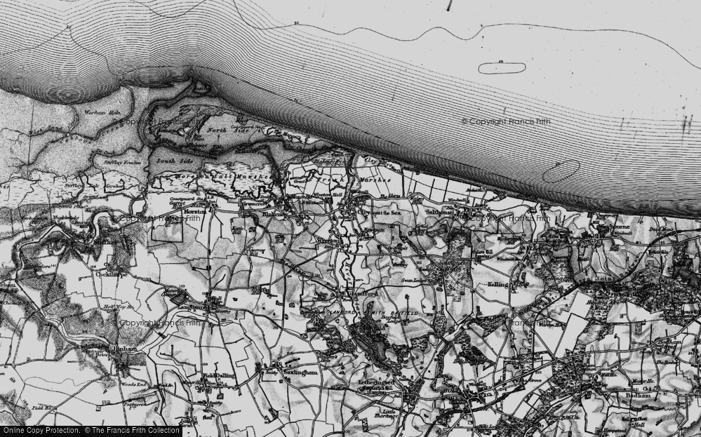 Old Map of Cley next the Sea, 1899 in 1899