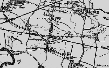 Old map of Cliffe in 1895