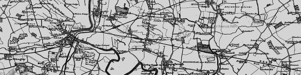 Old map of Cliffe in 1895