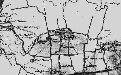 Old map of Cliffe in 1896