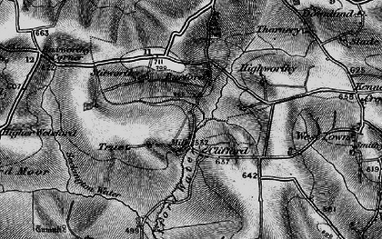 Old map of Clifford in 1895