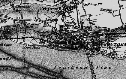Old map of Clifftown in 1896