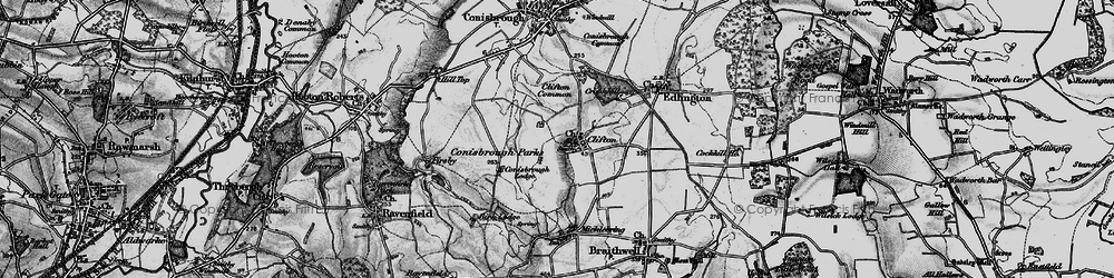 Old map of Clifton in 1895