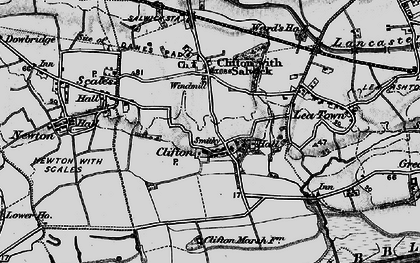 Old map of Clifton in 1896