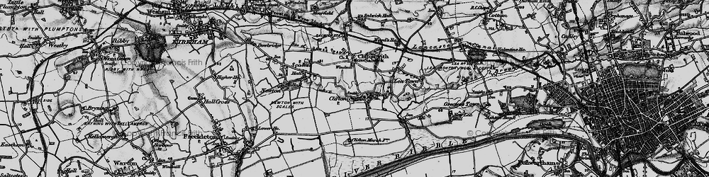 Old map of Clifton in 1896