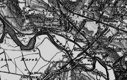 Old map of Clifton in 1896