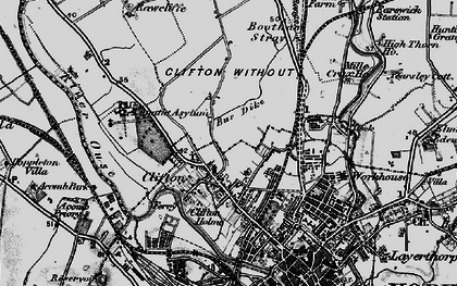 Old map of Clifton in 1898