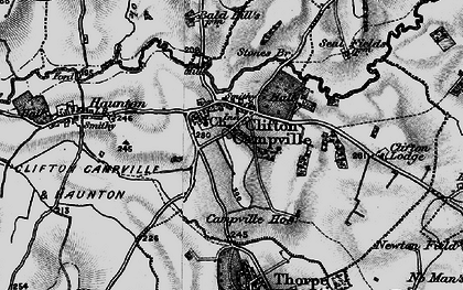 Old map of Clifton Campville in 1898