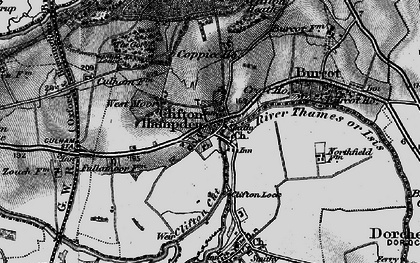 Old map of Clifton Hampden in 1895