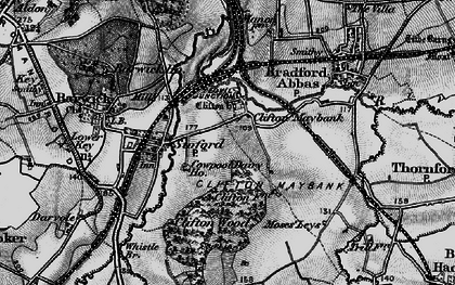 Old map of Clifton Maybank in 1898