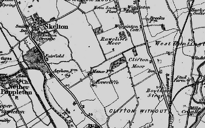 Old map of Clifton Moor in 1898