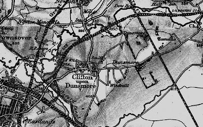 Old map of Clifton upon Dunsmore in 1898