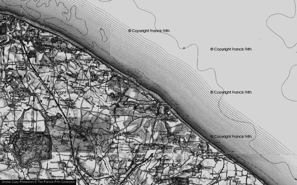 Old Map of Cliftonville, 1898 in 1898