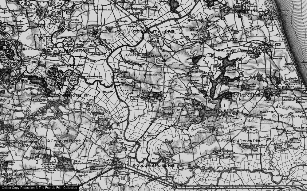 Old Map of Clippesby, 1898 in 1898