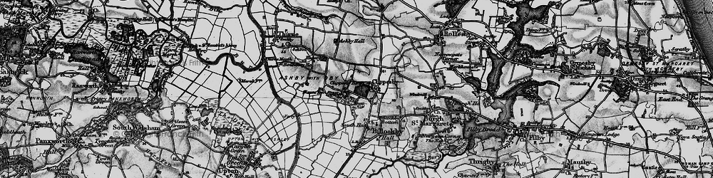 Old map of Clippesby in 1898