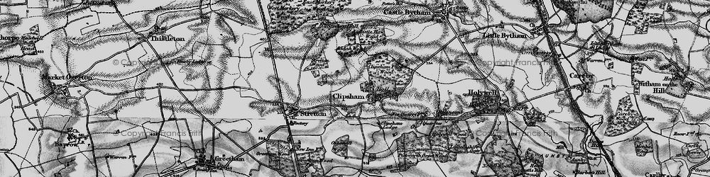 Old map of Addah Wood in 1895