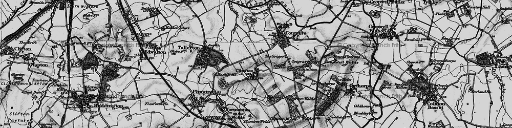 Old map of Clipston in 1899