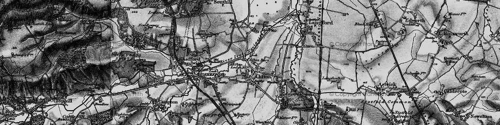 Old map of River Ivel Navigation in 1896