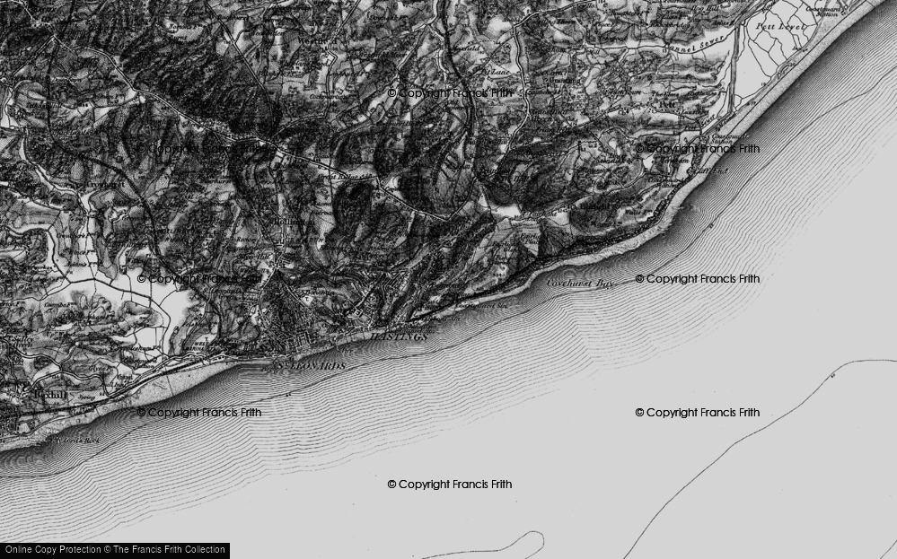 Old Map of Clive Vale, 1895 in 1895