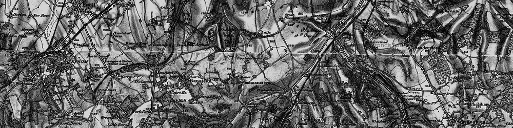 Old map of Woodcote Grove Ho in 1896