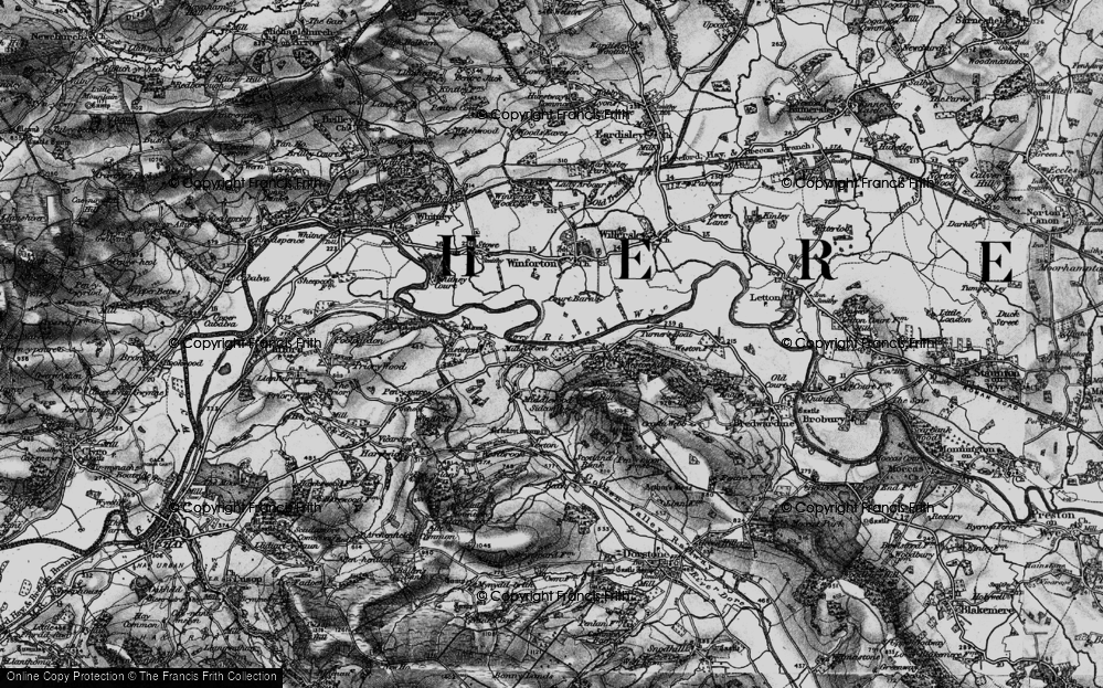 Old Map of Clock Mills, 1896 in 1896