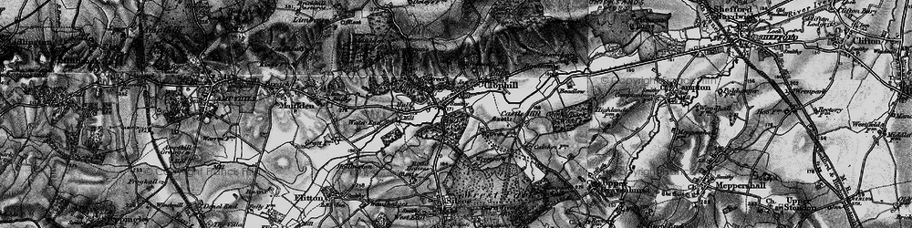 Old map of Clophill in 1896