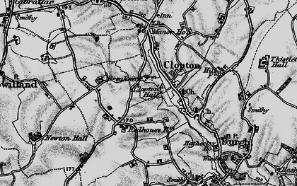 Old map of Clopton in 1896