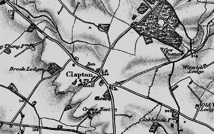Old map of Clopton in 1898