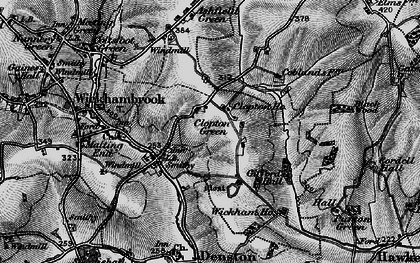 Old map of Clopton Green in 1898