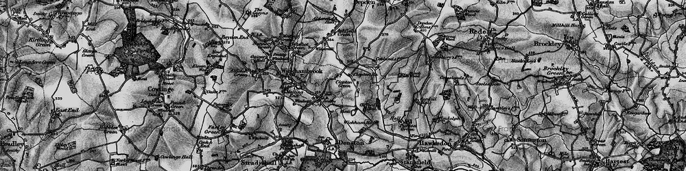 Old map of Clopton Green in 1898