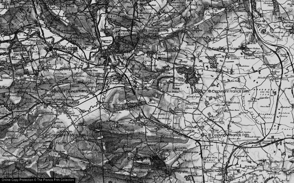 Old Map of Close House, 1897 in 1897