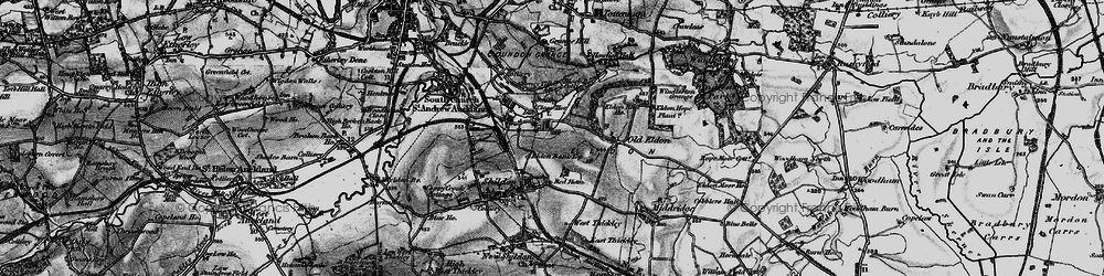Old map of Close House in 1897