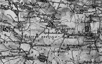 Old map of Clotton in 1897