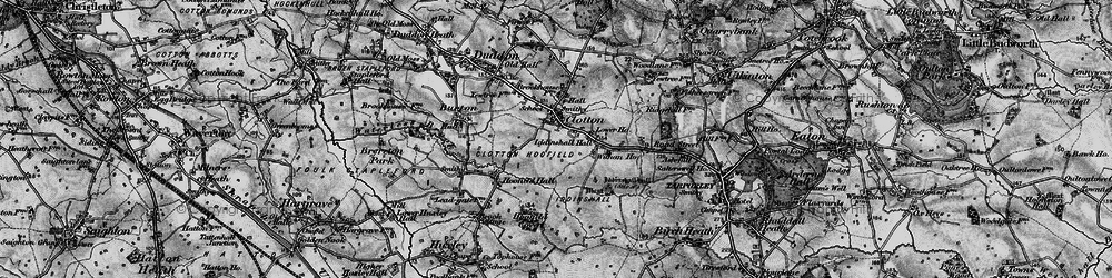 Old map of Clotton in 1897