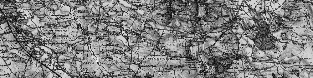 Old map of Clotton Common in 1897