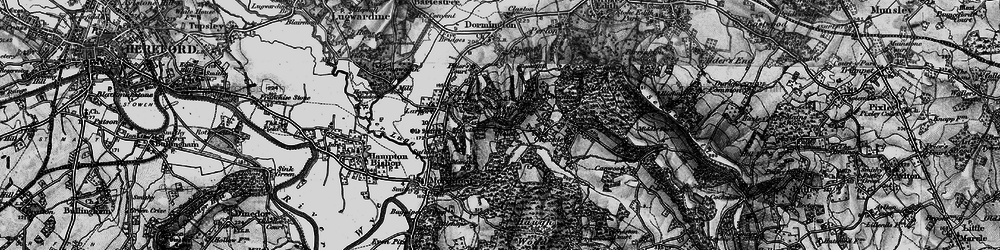 Old map of Backbury Hill in 1898