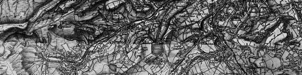 Old map of Clough in 1896