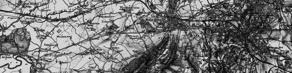 Old map of Burcot in 1899