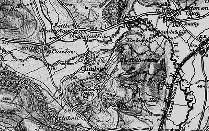 Old map of Clunbury in 1899