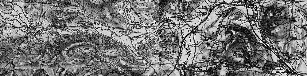 Old map of Clunbury in 1899