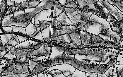 Old map of Clynderwen in 1898