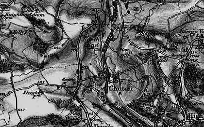 Old map of Clutton in 1898